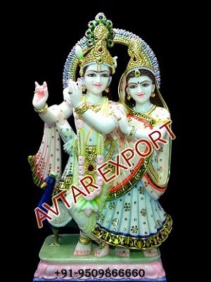 MARBLE RADHA KRISHNA STATUE YUGAL